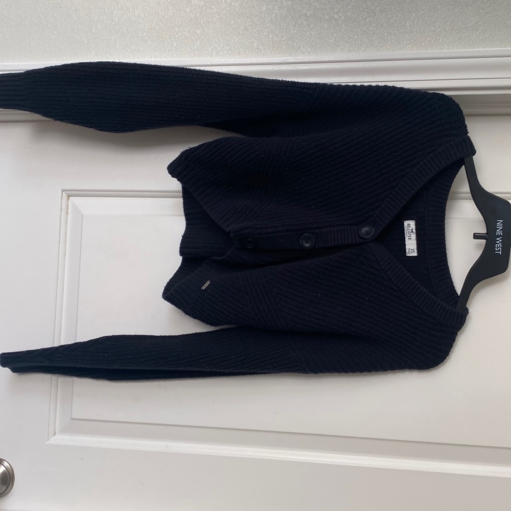 Hollister Black Cardigan (cropped)